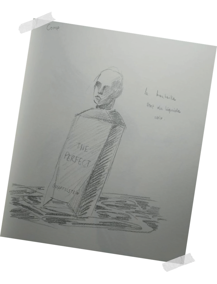 Croquis épinglé — recherche de composition