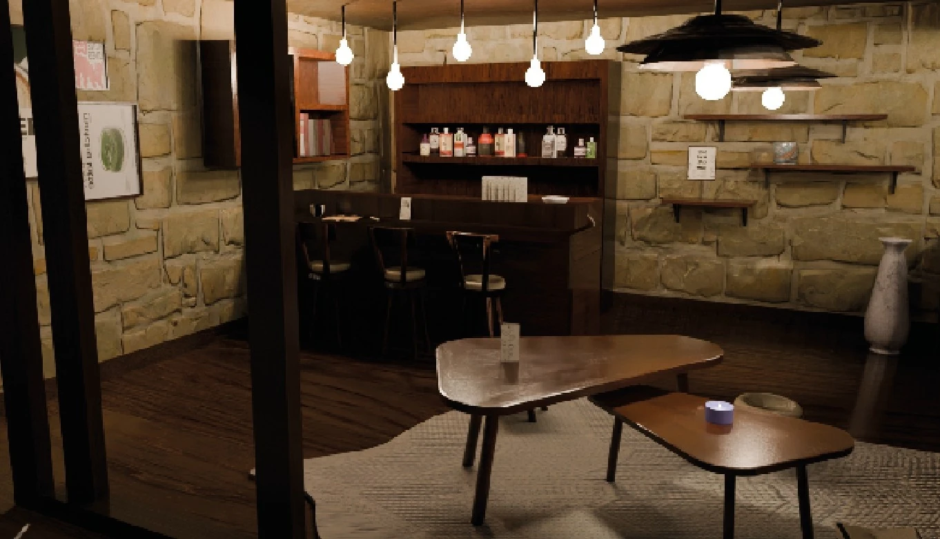 Timi KAFAX — rendu 3D, coin bar